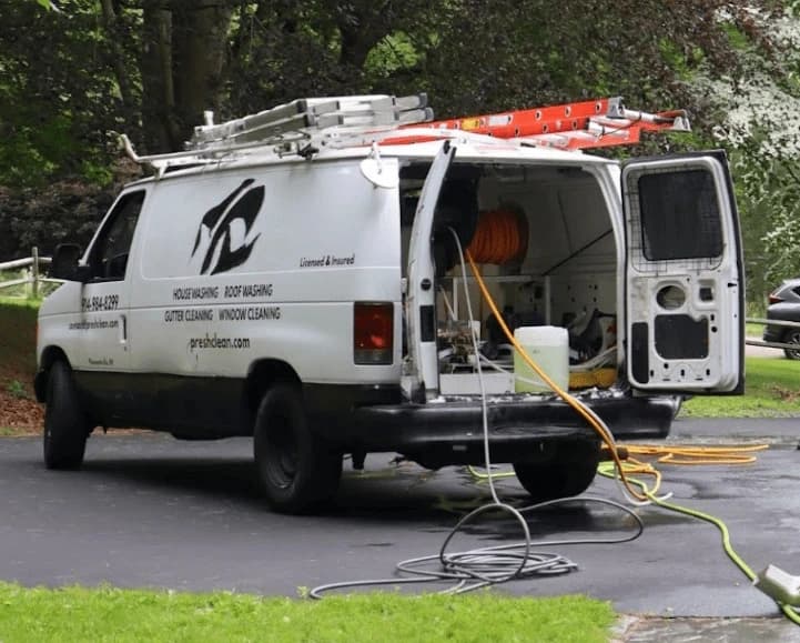 Parma Heights Power Washing professionals cleaning commercial fleet in Parma Heights